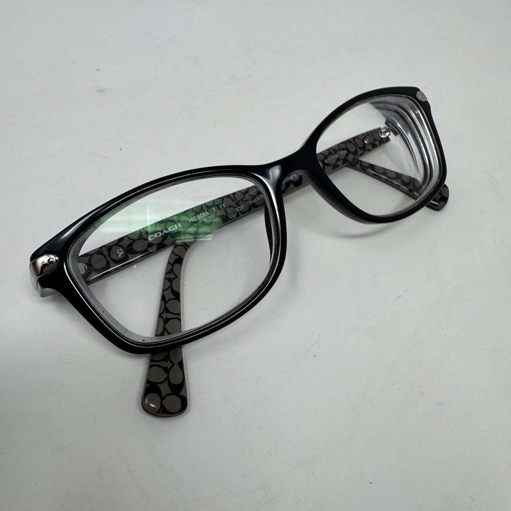 COACH Womens HC6065 5261 Black Military Sig C 51-17-135 w Case Frames Only